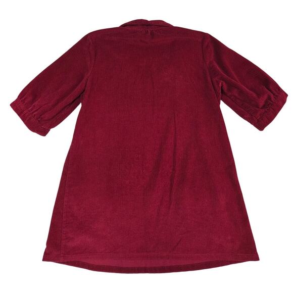 VTG 1990s–2000s April Cornell Corduroy Mini Dress Embroidered Pockets M/L - Picture 6 of 9